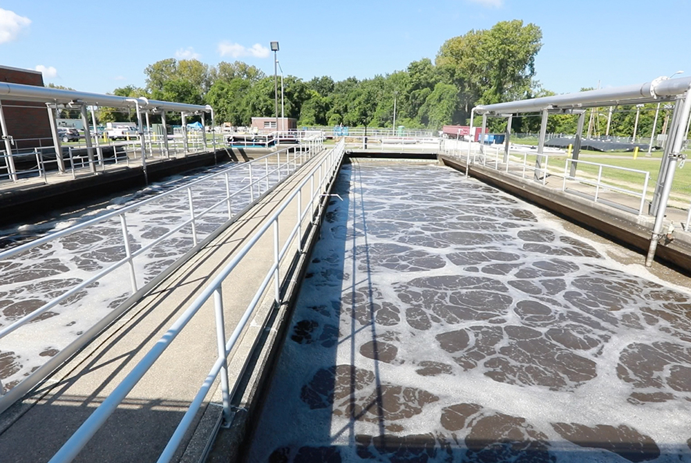 Two aerated water tanks